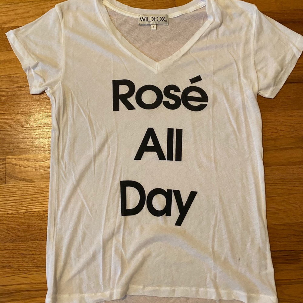 Wildfox Rosé All Day Tshirt - size S